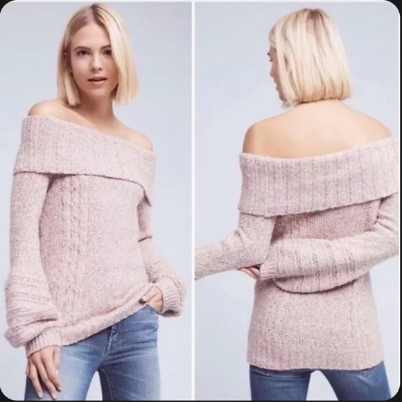 Anthropologie Sleeping on Snow Bubble Sleeve Sweater - Picture 1 of 8